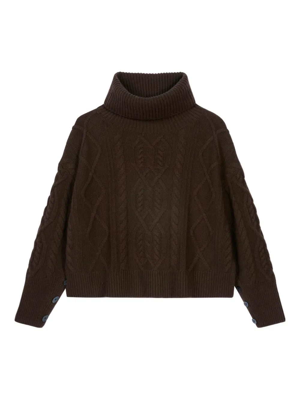 Свитер фактурной вязки с высоким воротником Eric Bompard, коричневый
Свитер фактурной вязки с высоким воротником Eric Bompard, коричневый