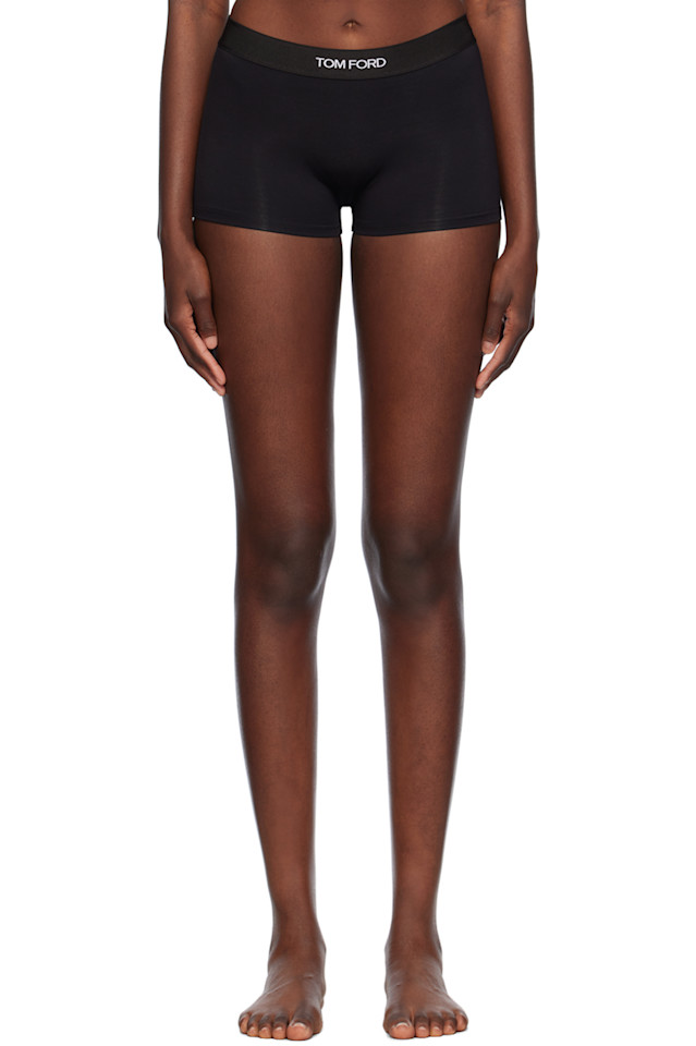 Модальные подписные шорты boy shorts Tom Ford, черный 
Модальные подписные шорты boy shorts Tom Ford, черный