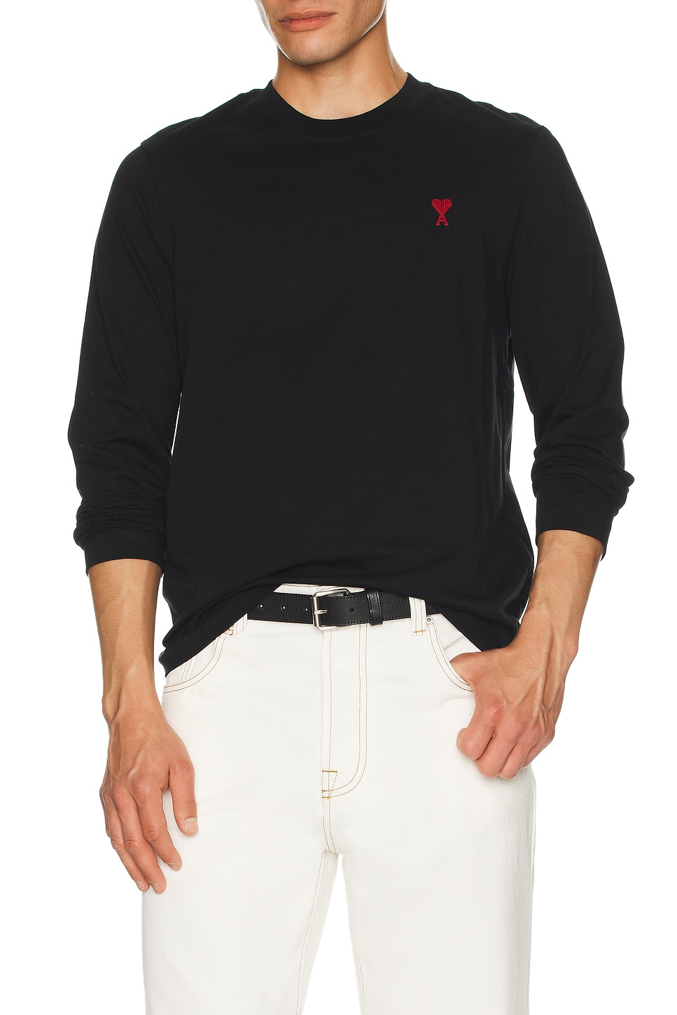 Красная футболка с длинным рукавом ADC Ami Paris, Black 
Красная футболка с длинным рукавом ADC Ami Paris, Black