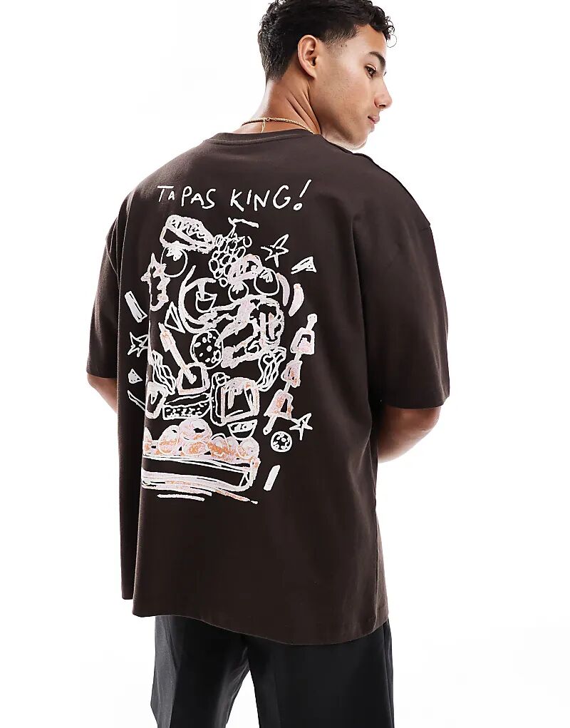 Футболка оверсайз ASOS DESIGN с летним принтом темно-коричневого цвета
Футболка оверсайз ASOS DESIGN с летним принтом темно-коричневого цвета