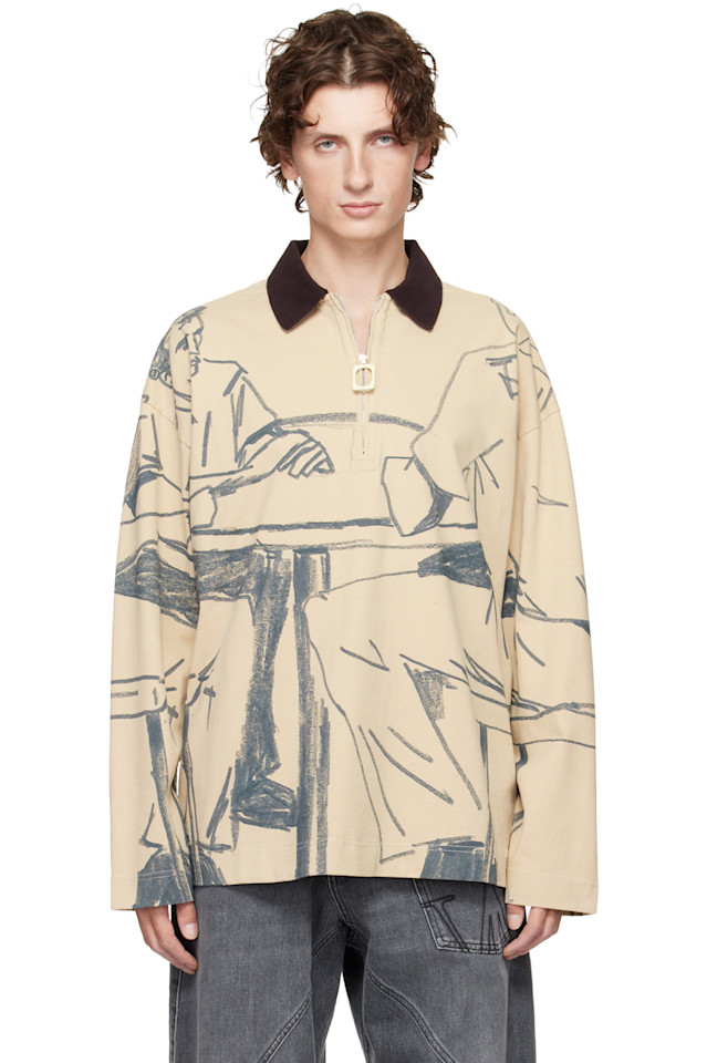 Jw Anderson Бежевая регби-поло с принтом
Jw Anderson Бежевая регби-поло с принтом