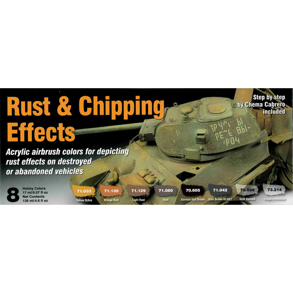 Аксессуары Vallejo Vallejo Air: Rust & Chipping Effects (8)
Аксессуары Vallejo Vallejo Air: Rust & Chipping Effects (8)