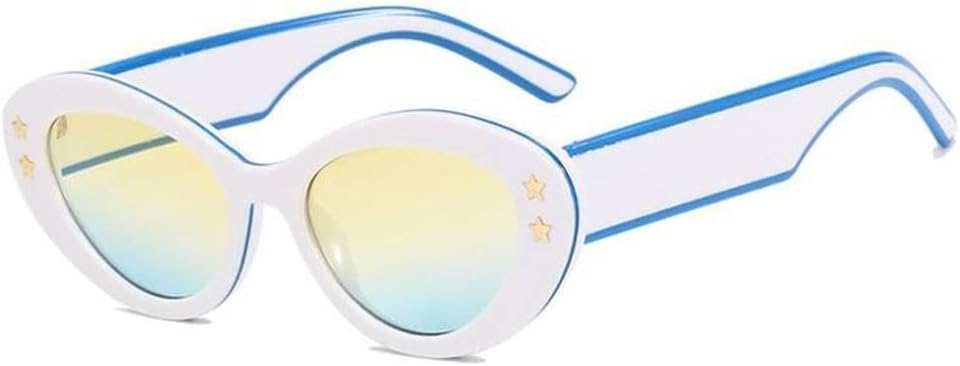 Модные овальные солнцезащитные очки «кошачий глаз» для женщин, стильные декоративные женские солнцезащитные очки в стиле ретро, популярные модели LVTFCO, White Yellow Blue
Модные овальные солнцезащитные очки «кошачий глаз» для женщин, стильные декоративные женские солнцезащитные очки в стиле ретро, популярные модели LVTFCO, White Yellow Blue
