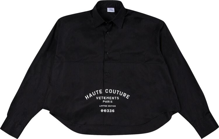 Рубашка Vetements Haute Couture Cropped 'Black', черный
Рубашка Vetements Haute Couture Cropped 'Black', черный