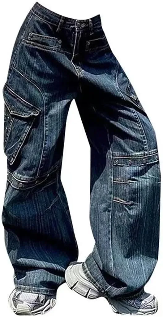 Брюки Harajuku в стиле стрит-тренд, прямые свободные, с низкой посадкой и множеством карманов NCDUANSAN
Брюки Harajuku в стиле стрит-тренд, прямые свободные, с низкой посадкой и множеством карманов NCDUANSAN