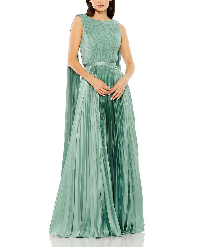 Без рукавов с высоким воротом и накидкой на спине, теплое плиссированное платье Mac Duggal, зеленый
Без рукавов с высоким воротом и накидкой на спине, теплое плиссированное платье Mac Duggal, зеленый