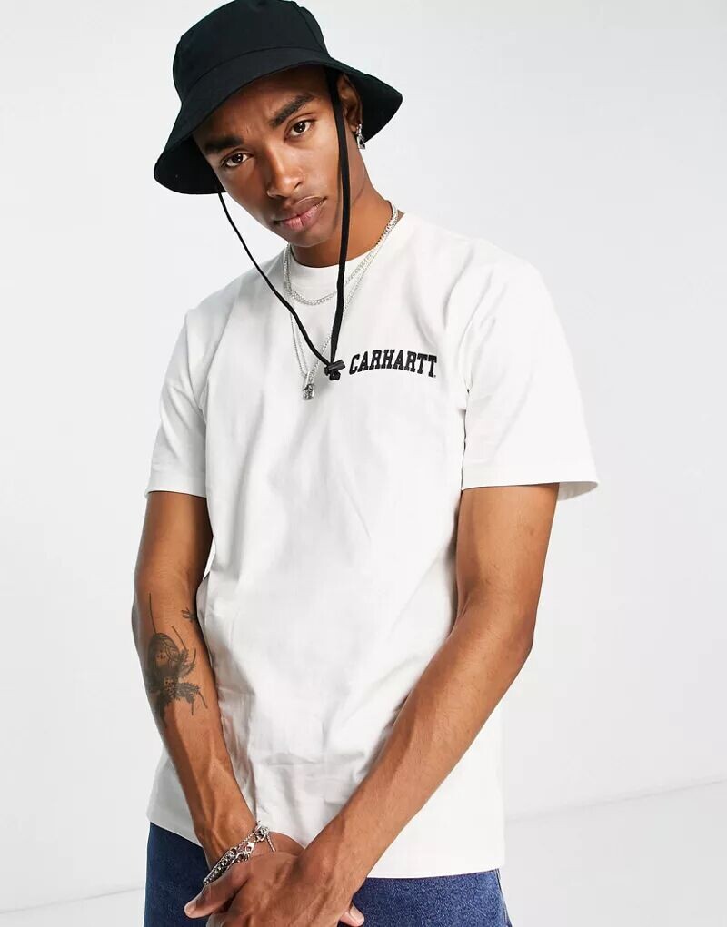 Белая футболка Carhartt WIP University с надписью
Белая футболка Carhartt WIP University с надписью