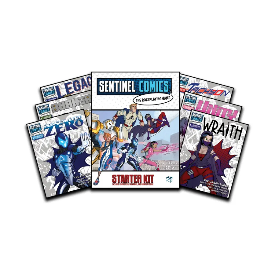 Sentinel Comics the Roleplaying Game Starter Kit (1st Edition), Sentinel Comics - The Role Playing Game, мягкая обложка
Sentinel Comics the Roleplaying Game Starter Kit (1st Edition), Sentinel Comics - The Role Playing Game, мягкая обложка