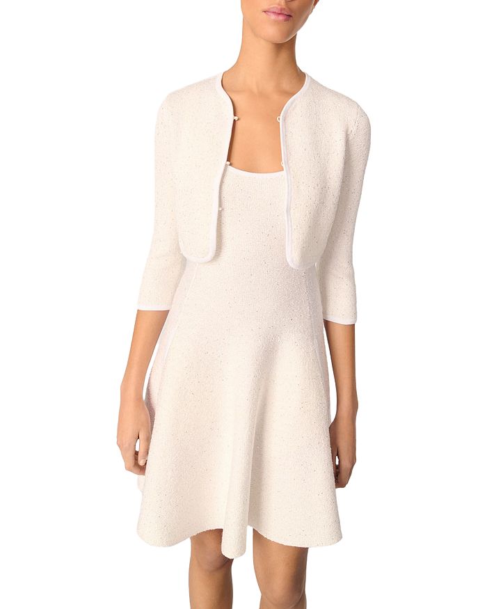 Укороченный кардиган с пайетками Maje, белый
Укороченный кардиган с пайетками Maje, белый