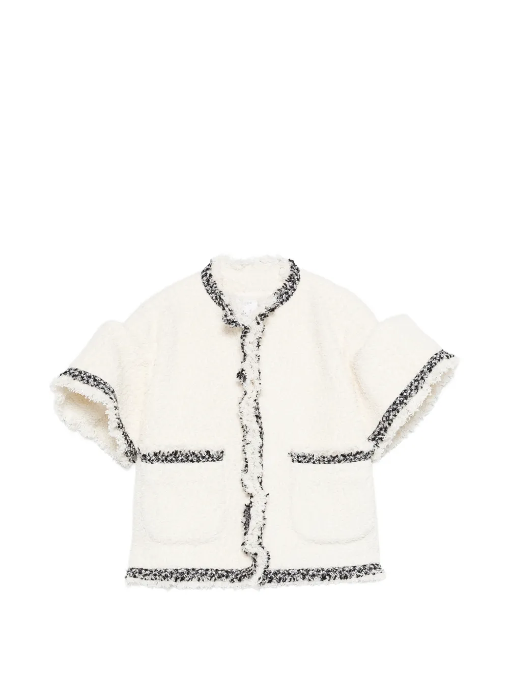 Твидовый жакет с бахромой Sacai, бежевый
Твидовый жакет с бахромой Sacai, бежевый