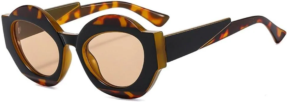 Ретро-очки овальной формы с двойным цветом, модные женские очки с прозрачным градиентом, мужские панк-очки с леопардовым принтом GHVWYX, Leopard Light Tea
Ретро-очки овальной формы с двойным цветом, модные женские очки с прозрачным градиентом, мужские панк-очки с леопардовым принтом GHVWYX, Leopard Light Tea