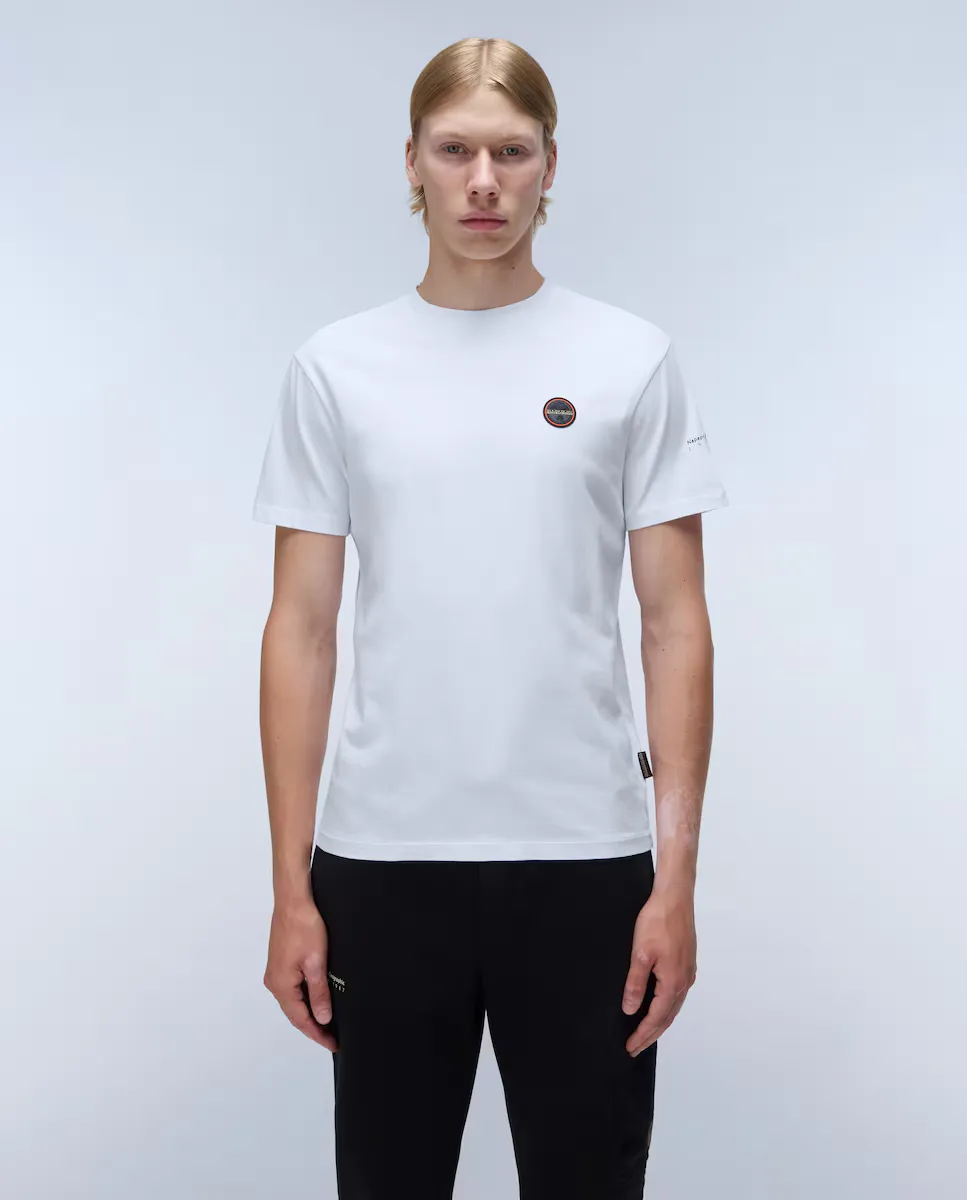 Мужская футболка с коротким рукавом и значком Napapijri, белый
Мужская футболка с коротким рукавом и значком Napapijri, белый