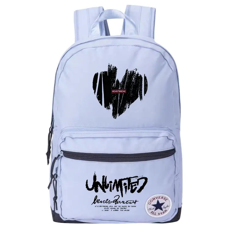 Converse Полиэстеровый рюкзак среднего размера светло-дымчатый голубой, Heart 
Converse Полиэстеровый рюкзак среднего размера светло-дымчатый голубой, Heart