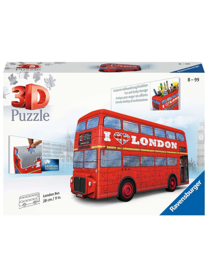 Набор для сборки пазла Ravensburger «Лондонский автобус» из 216 деталей, разноцветный
Набор для сборки пазла Ravensburger «Лондонский автобус» из 216 деталей, разноцветный
