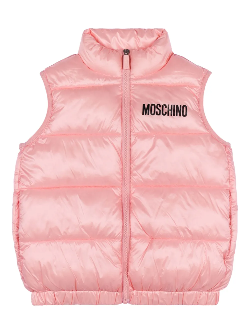 Дутый жилет с логотипом Moschino Kids, розовый
Дутый жилет с логотипом Moschino Kids, розовый