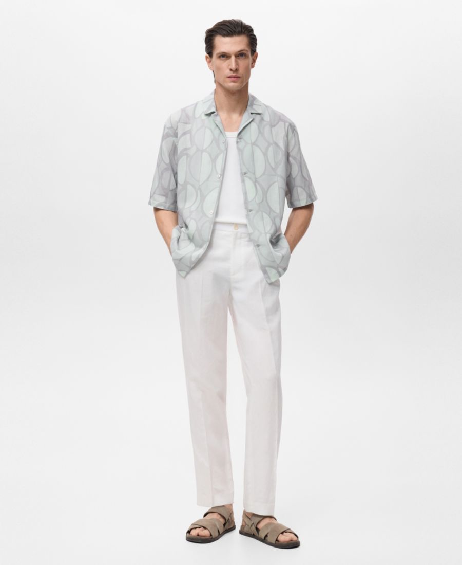 Мужская рубашка с коротким рукавом и принтом MANGO, Sky Blue
Мужская рубашка с коротким рукавом и принтом MANGO, Sky Blue