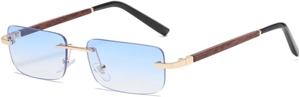 Модные маленькие прямоугольные солнцезащитные очки без оправы с градиентным переходом цвета для женщин, винтажные очки с имитацией древесной текстуры для мужчин, солнцезащитные очки UV400 UUPTTPL, Blue Gradient
Модные маленькие прямоугольные солнцезащитные очки без оправы с градиентным переходом цвета для женщин, винтажные очки с имитацией древесной текстуры для мужчин, солнцезащитные очки UV400 UUPTTPL, Blue Gradient