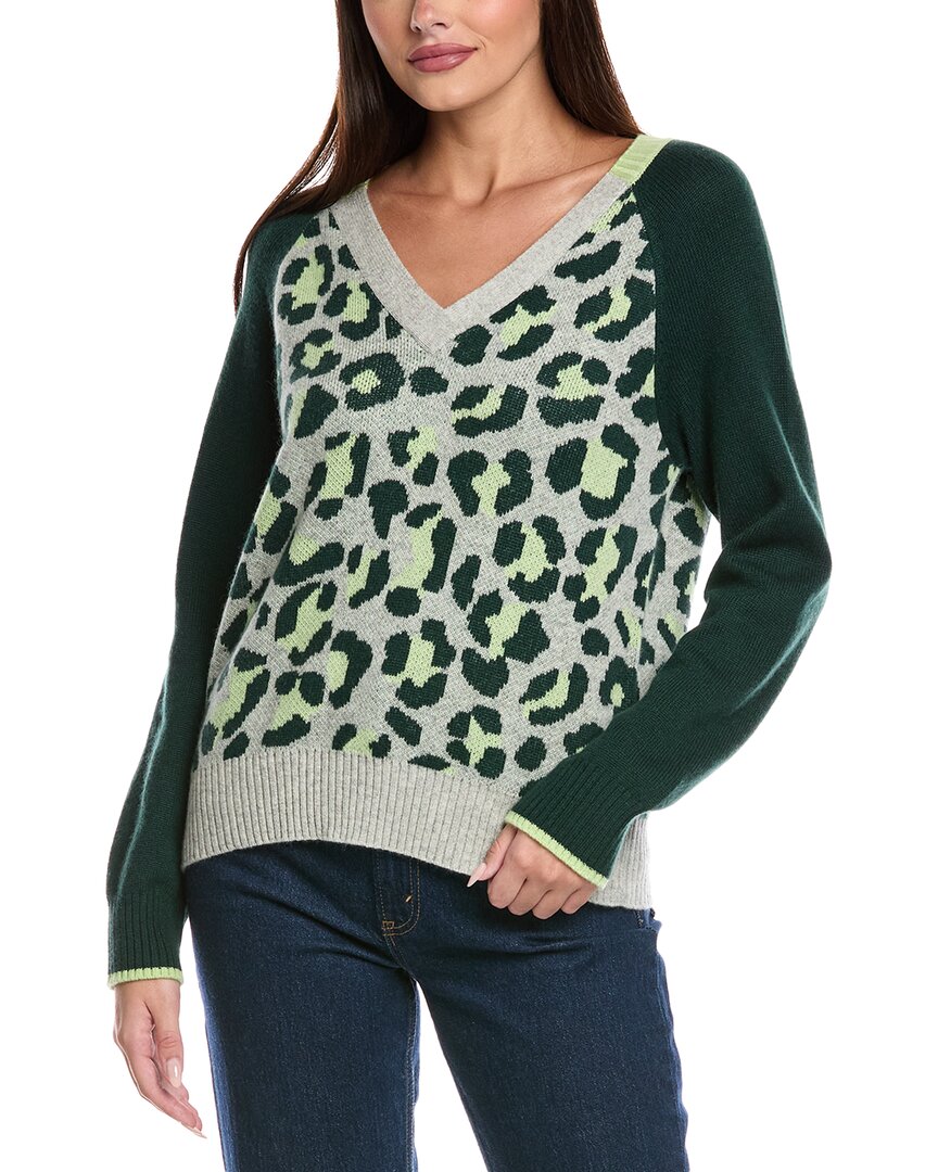 Асимметричный свитер из кашемира с леопардовым принтом &Isla 
Асимметричный свитер из кашемира с леопардовым принтом &Isla