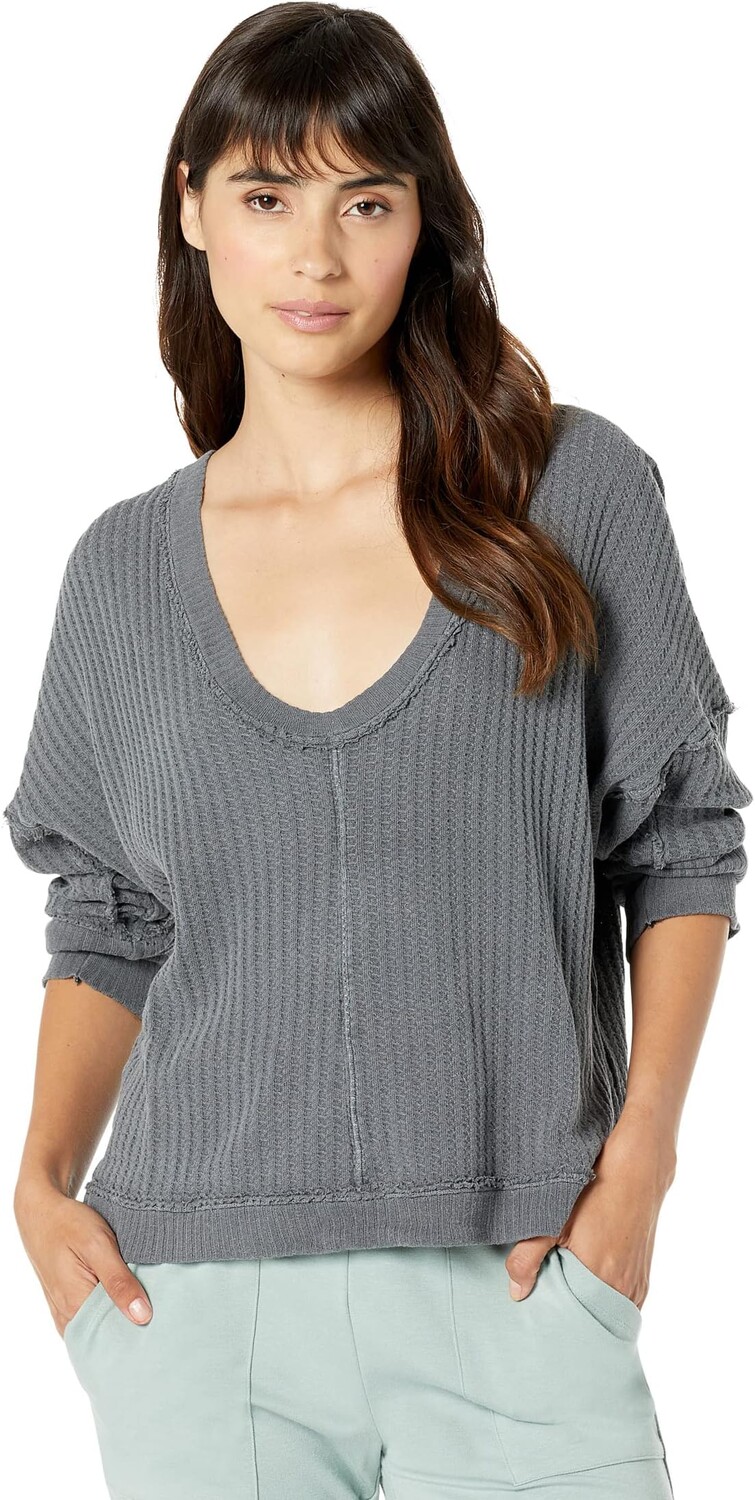 Футболка Free People New Magic Thermal, черный 
Футболка Free People New Magic Thermal, черный