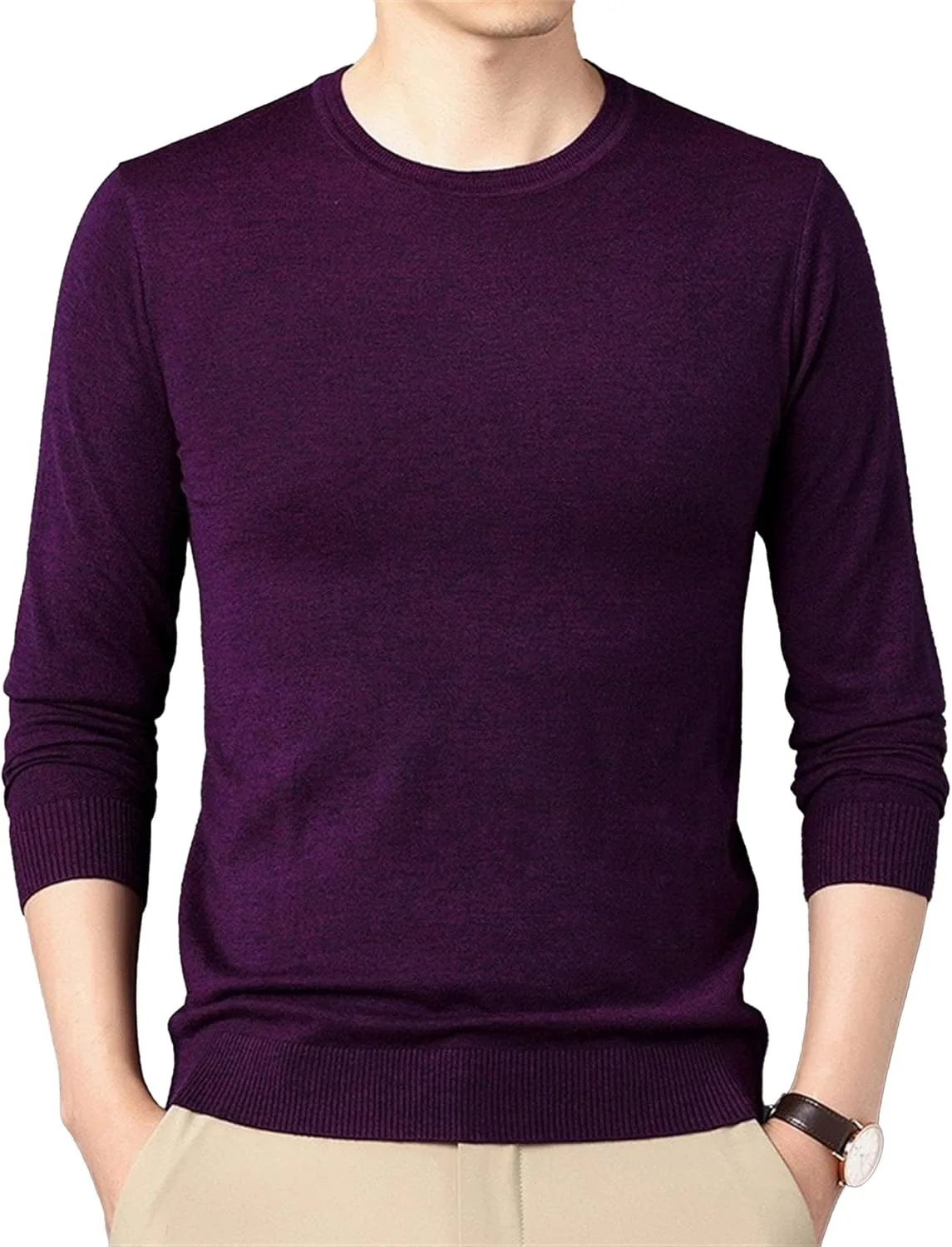 Мужской свитер-пуловер с длинным рукавом, легкий и базовый QOAAIE
Мужской свитер-пуловер с длинным рукавом, легкий и базовый QOAAIE