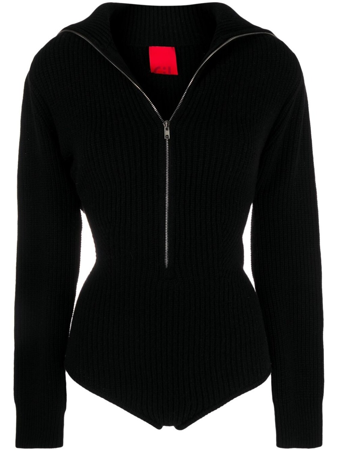 Боди в рубчик с высоким воротником Cashmere In Love, черный 
Боди в рубчик с высоким воротником Cashmere In Love, черный