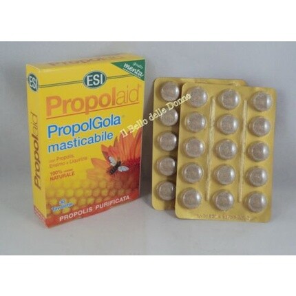 Propolaid Propolgola, пастилки для горла со вкусом прополиса и мяты, 30 таблеток, Esi
Propolaid Propolgola, пастилки для горла со вкусом прополиса и мяты, 30 таблеток, Esi