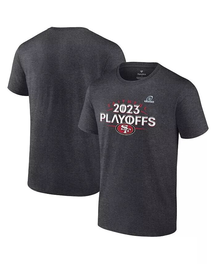 Мужская футболка Heather Charcoal San Francisco 49ers 2023 NFL Playoffs Fanatics, черный
Мужская футболка Heather Charcoal San Francisco 49ers 2023 NFL Playoffs Fanatics, черный