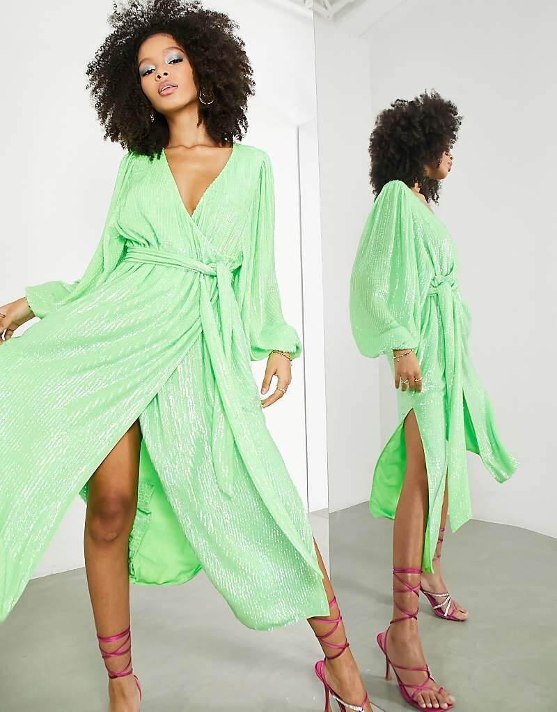 ASOS EDITION – Платье миди с запахом салатового цвета, с пайетками из стразов и рукавами-блузонами
ASOS EDITION – Платье миди с запахом салатового цвета, с пайетками из стразов и рукавами-блузонами