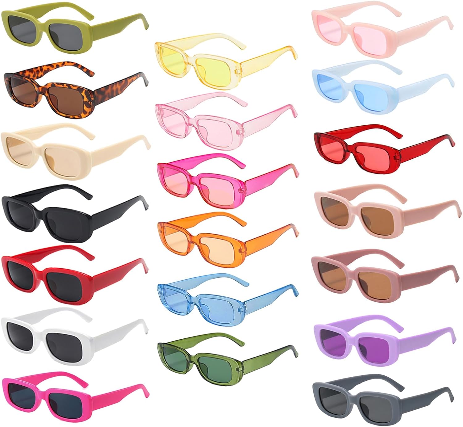 Pibupibu 8/20 Pack Красочные маленькие прямоугольные солнцезащитные очки для вечеринок, винтажные узкие квадратные очки в стиле Y2K для женщин и мужчин, 20-assorted Color
Pibupibu 8/20 Pack Красочные маленькие прямоугольные солнцезащитные очки для вечеринок, винтажные узкие квадратные очки в стиле Y2K для женщин и мужчин, 20-assorted Color