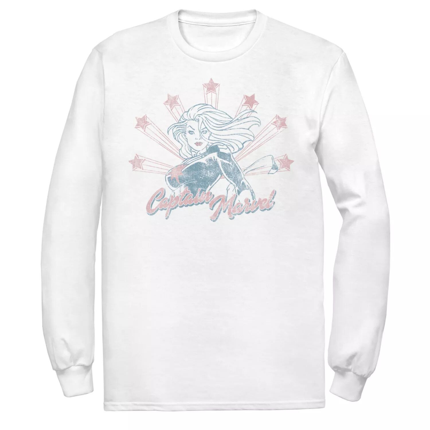 Мужская футболка с потертостями и портретом Captain Marvel Stars
Мужская футболка с потертостями и портретом Captain Marvel Stars