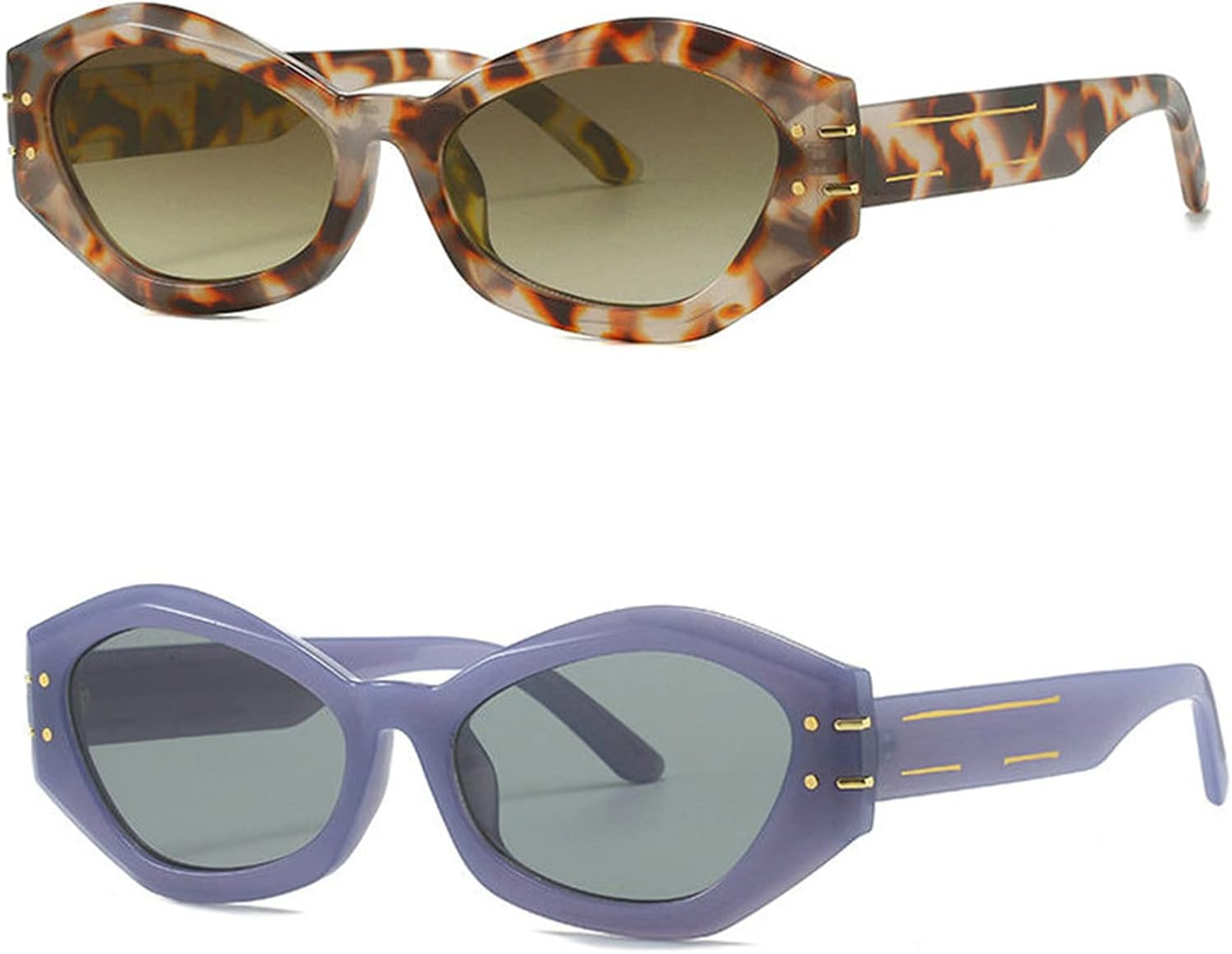 Willochra Популярные модные овальные женские солнцезащитные очки класса люкс, ретро, желейные очки с защитой от УФ-излучения UV400, мужские дизайнерские очки с заклепками, солнцезащитные очки в стиле хип-хоп, 2pcs-blue&leopard
Willochra Популярные модные овальные женские солнцезащитные очки класса люкс, ретро, желейные очки с защитой от УФ-излучения UV400, мужские дизайнерские очки с заклепками, солнцезащитные очки в стиле хип-хоп, 2pcs-blue&leopard