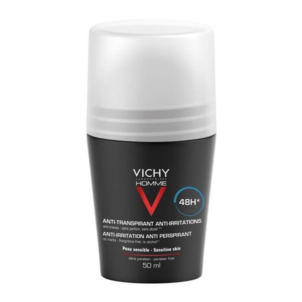 Vichy, Homme Anti-perspirant Sensitive Skin 48h, шариковый антиперспирант для чувствительной кожи, 50 мл
Vichy, Homme Anti-perspirant Sensitive Skin 48h, шариковый антиперспирант для чувствительной кожи, 50 мл