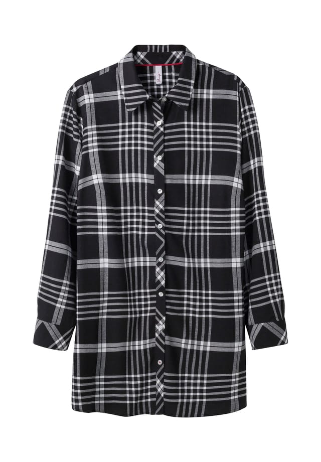 Блузка-Рубашка в клетку Sheego, черный
Блузка-Рубашка в клетку Sheego, черный
