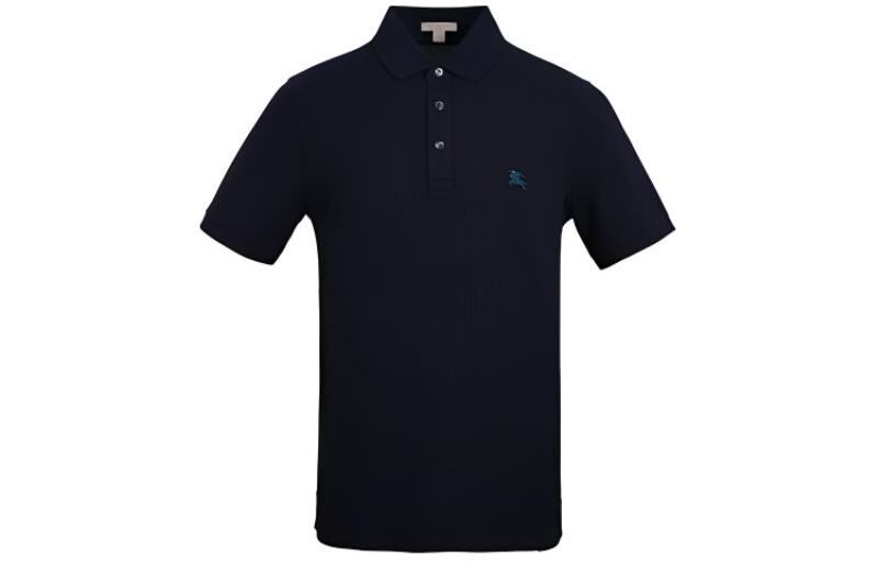 Рубашка поло мужская темно-синяя Burberry, темно-синий 
Рубашка поло мужская темно-синяя Burberry, темно-синий