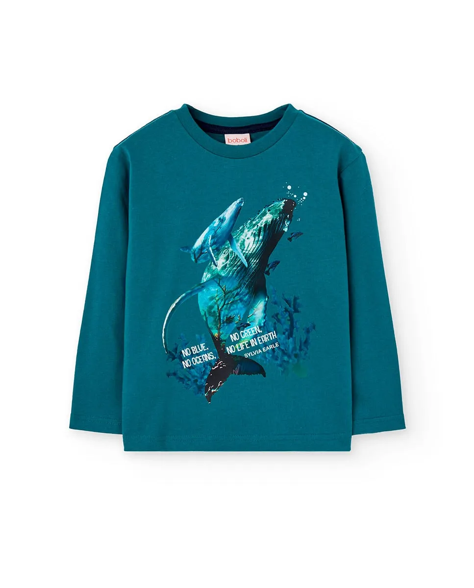 Детская футболка с круглым вырезом и длинными рукавами Boboli, зеленый
Детская футболка с круглым вырезом и длинными рукавами Boboli, зеленый