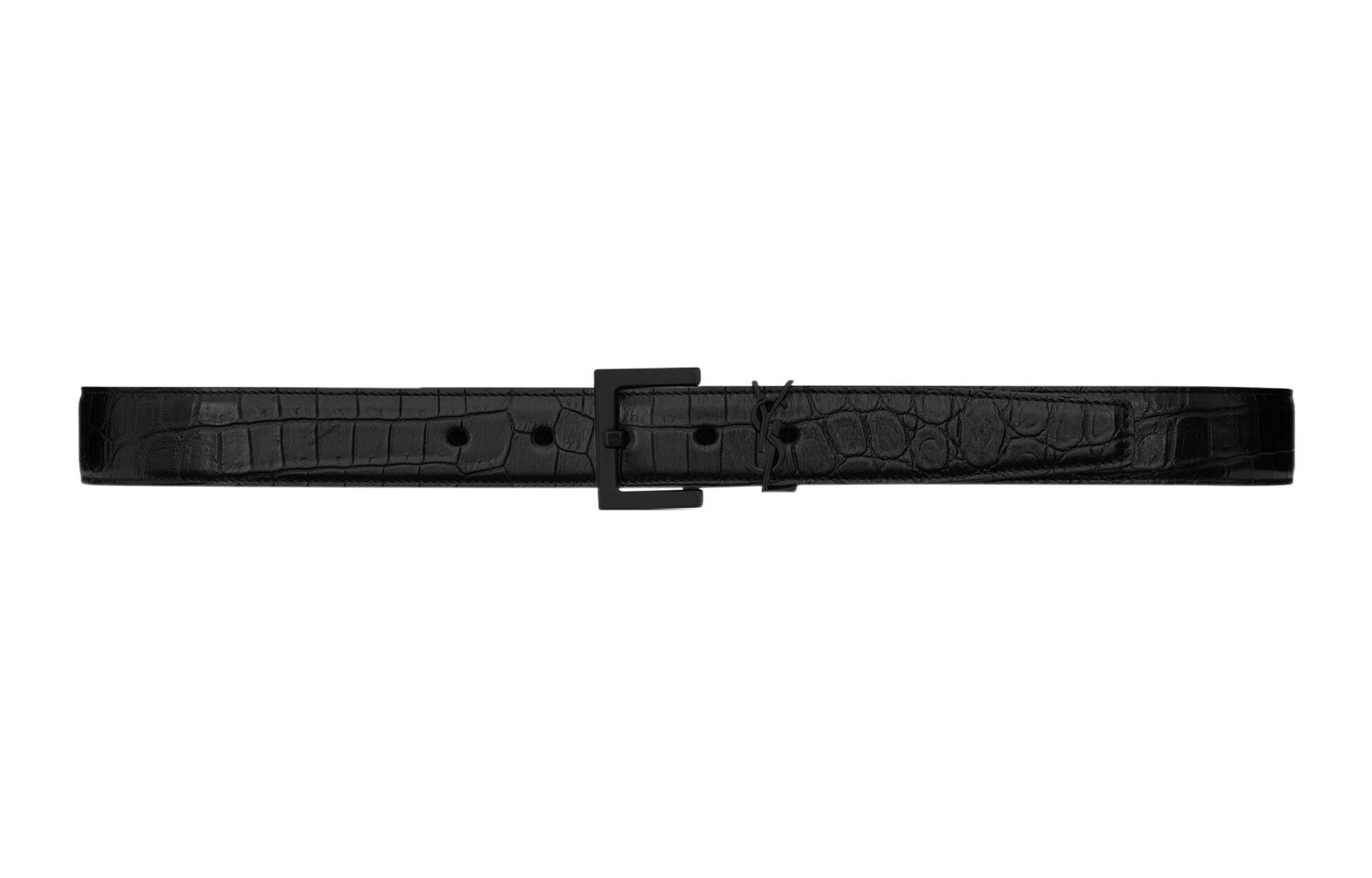 Ремень кожаный Saint Laurent Cassandre, черный
Ремень кожаный Saint Laurent Cassandre, черный