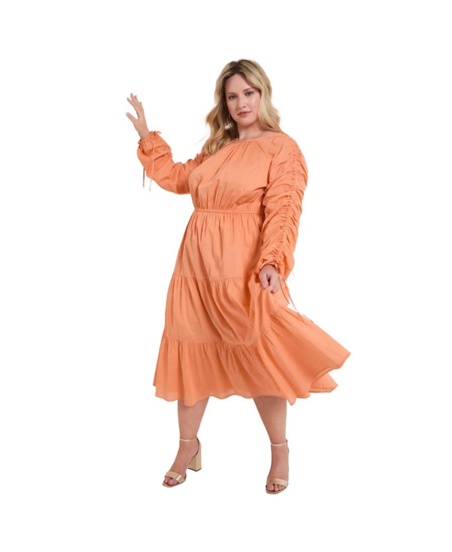 Женское платье миди June + Vie из хлопковой вуали со сборками June & Vie, Shell coral
Женское платье миди June + Vie из хлопковой вуали со сборками June & Vie, Shell coral