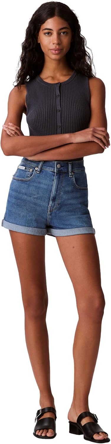 Женские джинсовые шорты Calvin Klein с высокой талией, Blue Jay
Женские джинсовые шорты Calvin Klein с высокой талией, Blue Jay