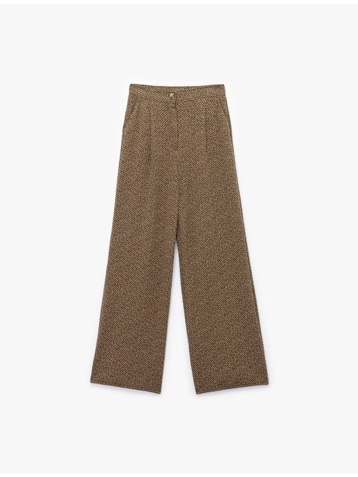 KOTON Брюки коричневого цвета с узором
KOTON Брюки коричневого цвета с узором