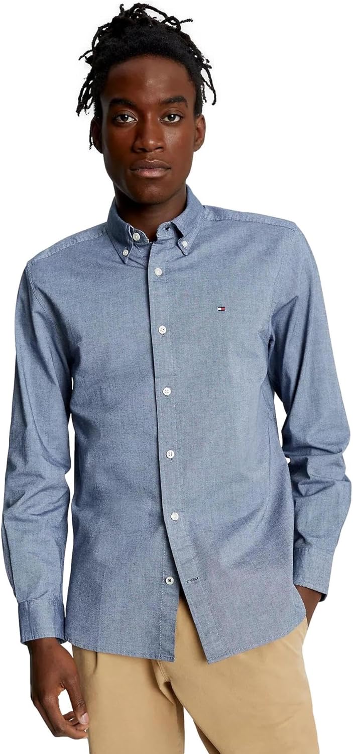 Мужская фирменная рубашка TOMMY HILFIGER с длинным рукавом и застежкой на пуговицы, классического кроя, коллекция 2025 года, Desert Sky/Fresh White
Мужская фирменная рубашка TOMMY HILFIGER с длинным рукавом и застежкой на пуговицы, классического кроя, коллекция 2025 года, Desert Sky/Fresh White