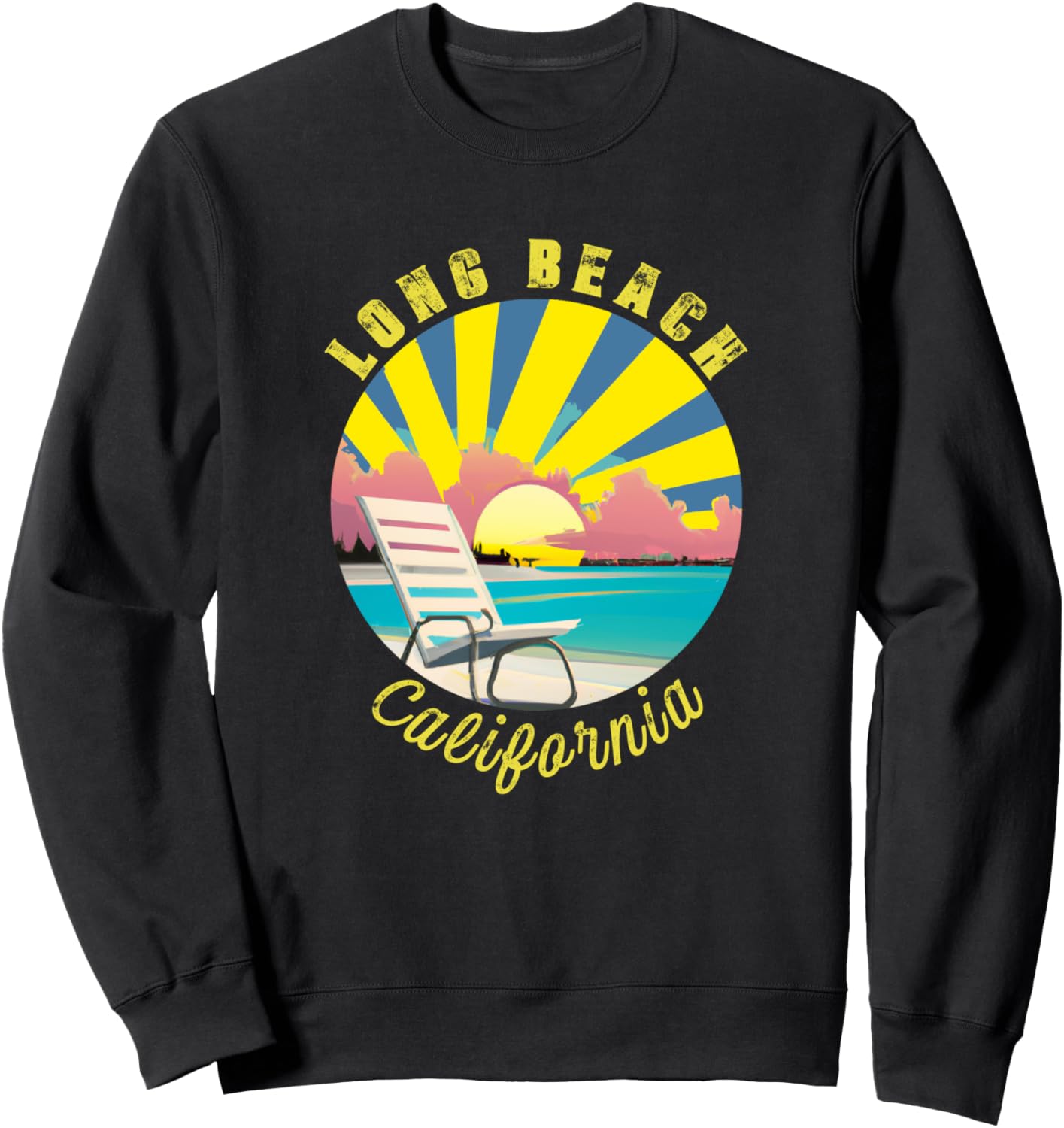 Толстовка с ретро-принтом «Закат в Лонг-Бич и пляжный отдых» Long Beach Retro Souvenir Apparel, черный
Толстовка с ретро-принтом «Закат в Лонг-Бич и пляжный отдых» Long Beach Retro Souvenir Apparel, черный