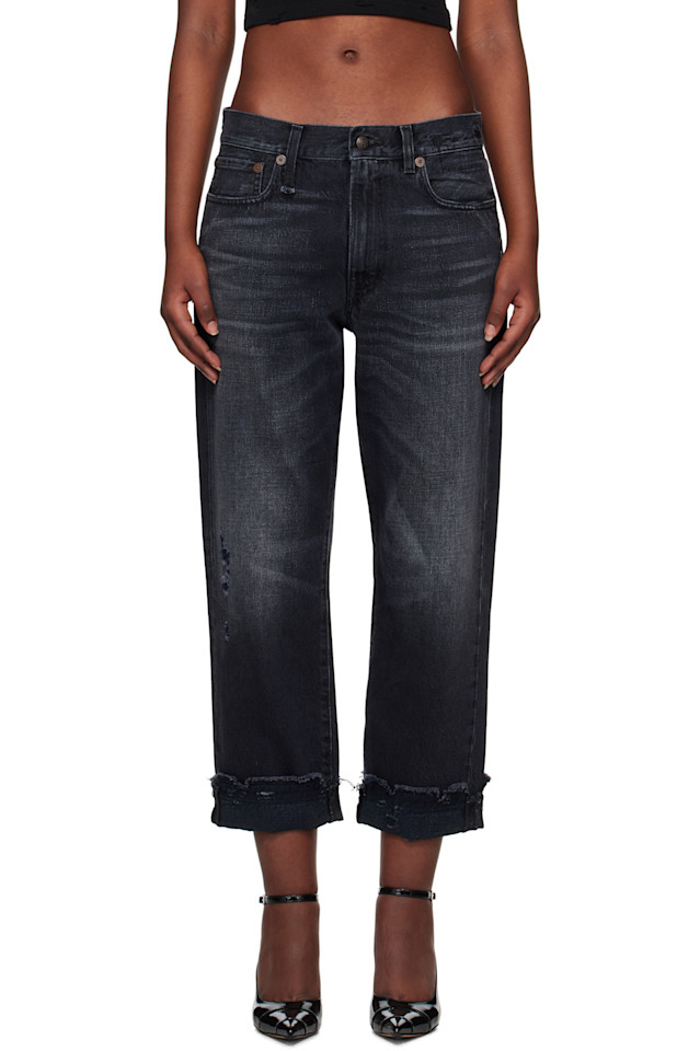 Прямые джинсы-бойфренды R13, черный
Прямые джинсы-бойфренды R13, черный