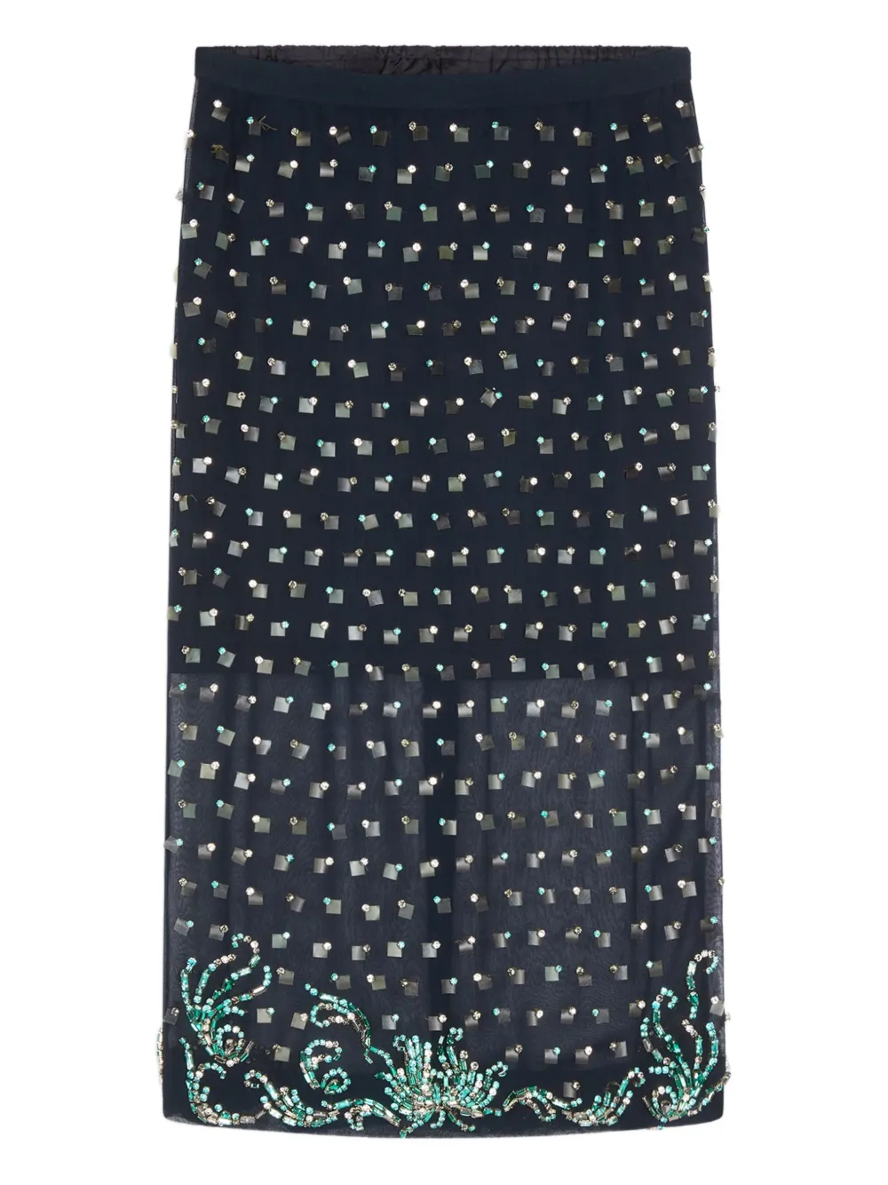 Юбка со стразами DRIES VAN NOTEN, синий 
Юбка со стразами DRIES VAN NOTEN, синий