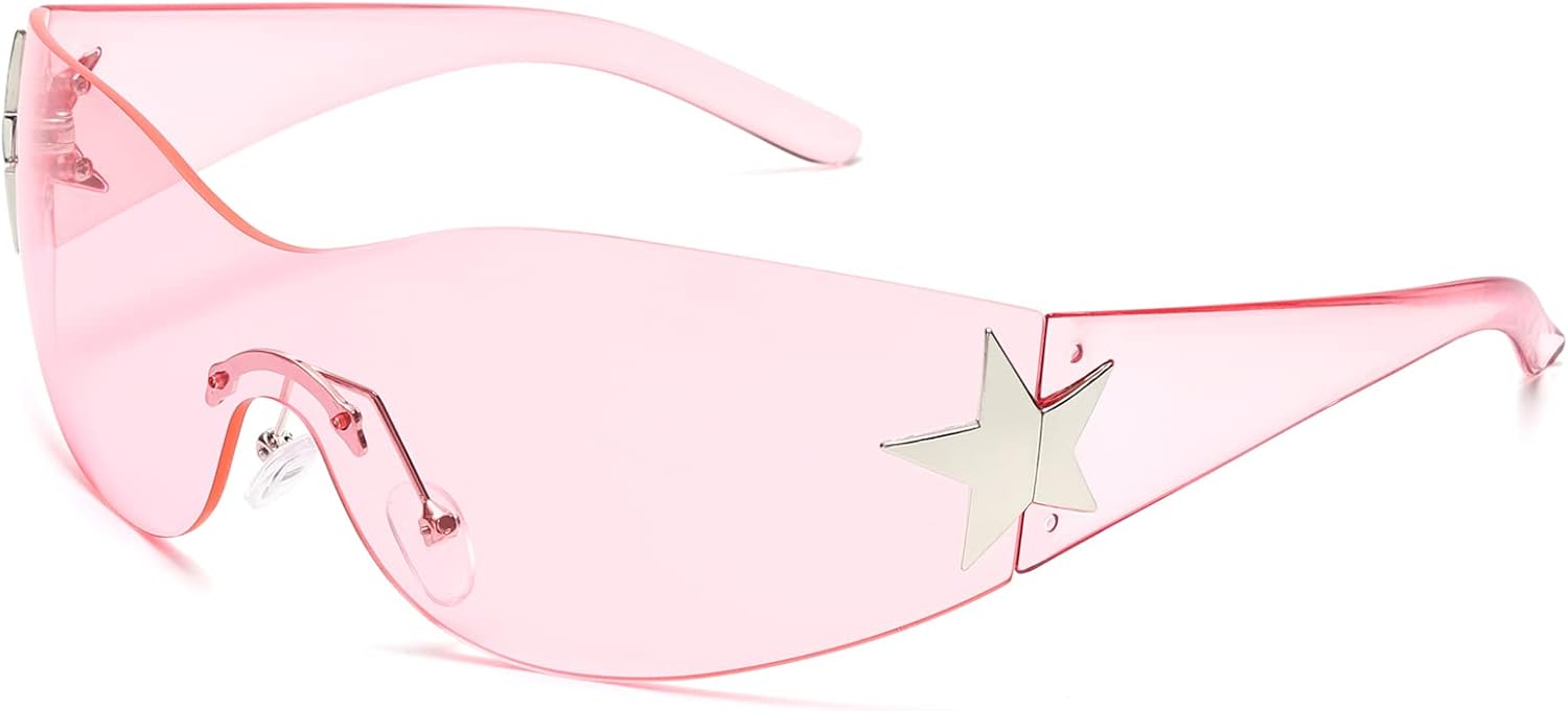 Солнцезащитные очки без оправы в стиле Y2K для женщин и мужчин, модные солнцезащитные очки обтекаемой формы, большие безрамочные стильные солнцезащитные очки LIKSMU, Clear Pink Frame / Clear Pink Lens
Солнцезащитные очки без оправы в стиле Y2K для женщин и мужчин, модные солнцезащитные очки обтекаемой формы, большие безрамочные стильные солнцезащитные очки LIKSMU, Clear Pink Frame / Clear Pink Lens