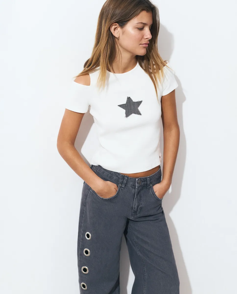 Женская футболка с коротким рукавом со звездой Brownie, белый
Женская футболка с коротким рукавом со звездой Brownie, белый