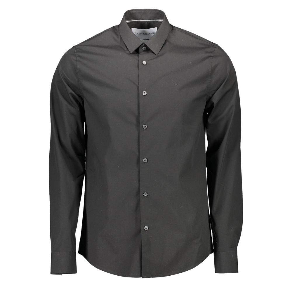 Элегантная рубашка Slim Fit с длинным рукавом и итальянским воротником Calvin Klein, черный
Элегантная рубашка Slim Fit с длинным рукавом и итальянским воротником Calvin Klein, черный