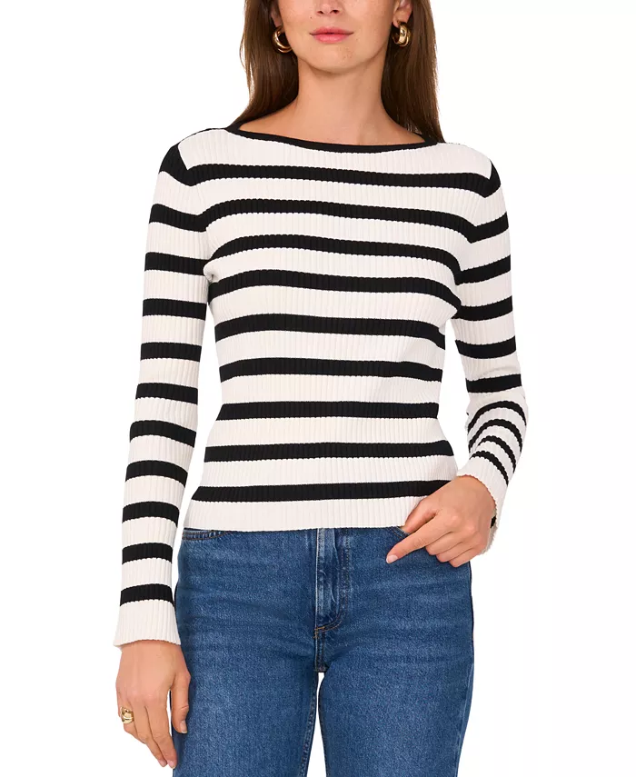 Женский полосатый свитер с длинным рукавом и лодочкой Vince Camuto, белый
Женский полосатый свитер с длинным рукавом и лодочкой Vince Camuto, белый