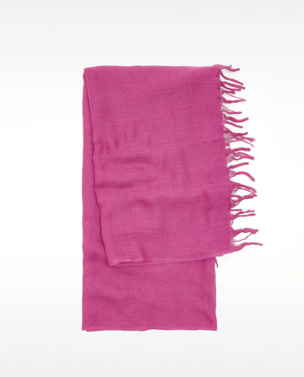 Однотонный шерстяной шарф с бахромой Parfois, фуксия
Однотонный шерстяной шарф с бахромой Parfois, фуксия