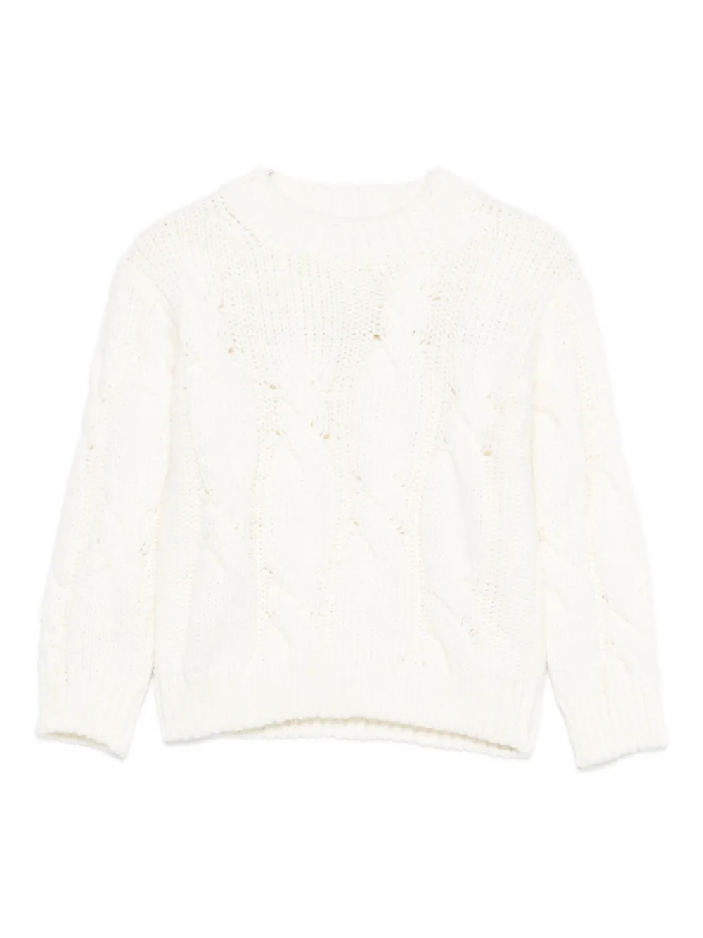 Джемпер крупной вязки Il Gufo, белый 
Джемпер крупной вязки Il Gufo, белый