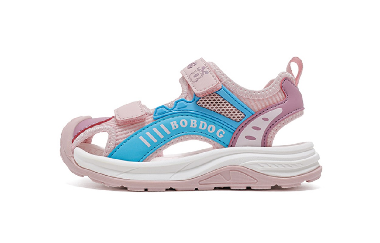 Сандалии детские с низким верхом, противоскользящие, износостойкие, с отскоком, легкие и амортизирующие BOBDOG, розовый/фиолетовый 
Сандалии детские с низким верхом, противоскользящие, износостойкие, с отскоком, легкие и амортизирующие BOBDOG, розовый/фиолетовый